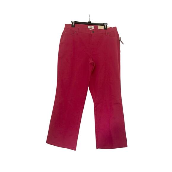 NWT Talbots Boot Cut Color Stretch Denim Jeans Salmon Pink Cotton Size 14 W - Picture 1 of 7